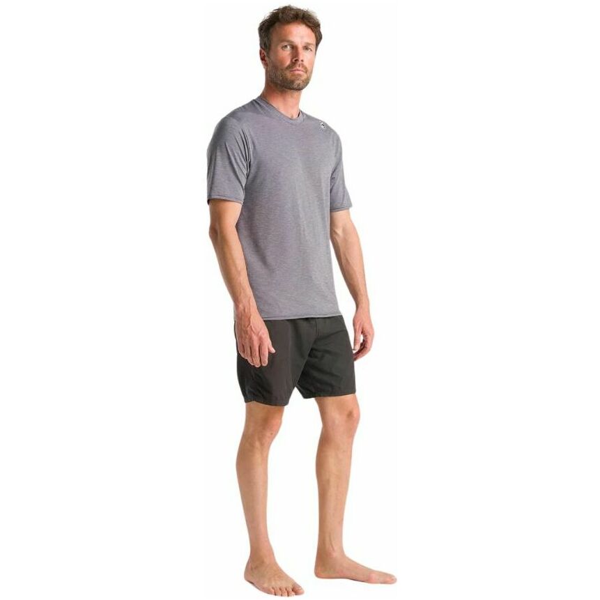 2026 C-Skins Mens NuWave UV Basics Short Sleeve Surf Tee C-NLYSURFM - Deep Grey Heather